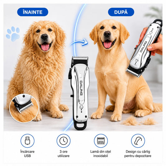 🐾 Aparat de Tuns Animale 8in1 Koncepto® — Îngrijire Profesională, Acasă, Fără Stres