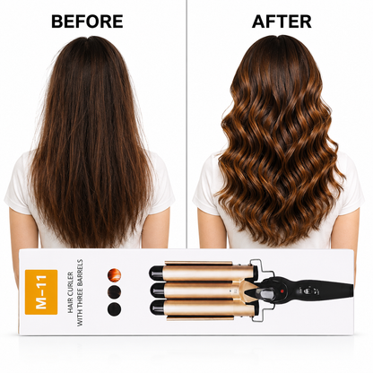 Ondulator de Păr 3 în 1 Koncepto® | Bucle Perfecte în 5 Minute | Încălzire 30 Secunde