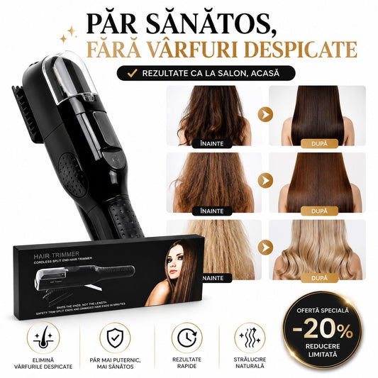 Aparat Vârfuri Arse pentru Păr | Taie Vârfurile Arse, Nu Lungimea | Koncepto®