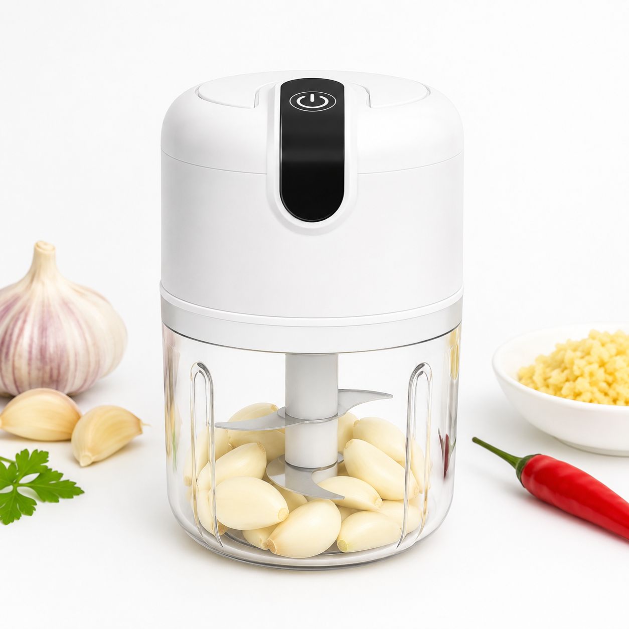 Tocător Electric Koncepto® | Usturoi & Legume în 5 Secunde