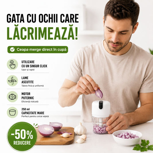 Tocător Electric Koncepto® | Usturoi & Legume în 5 Secunde