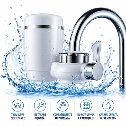 Filtru de Apă pentru Robinet Koncepto® | 7 Niveluri de Purificare | Instalare 2 Minute
