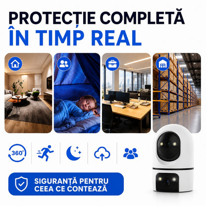 Cameră de Supraveghere Smart AI Koncepto® — Vezi Tot, De Oriunde, 24/7