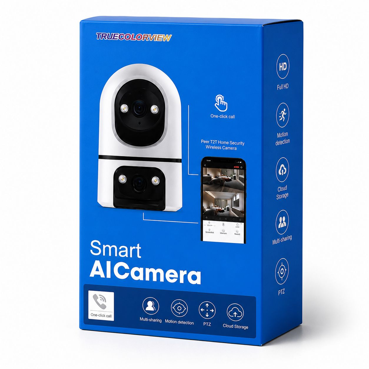 Cameră de Supraveghere Smart AI Koncepto® — Vezi Tot, De Oriunde, 24/7