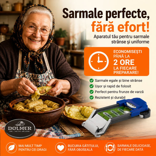 Aparat de Sarmale Koncepto® — Sarmale Perfecte, Fără Efort, De 3x Mai Rapid