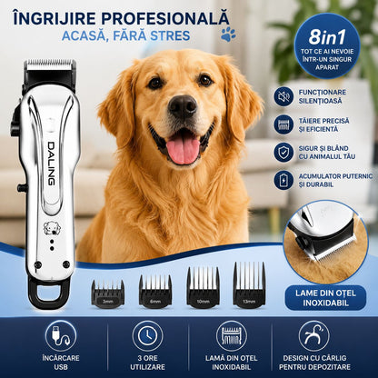 🐾 Aparat de Tuns Animale 8in1 Koncepto® — Îngrijire Profesională, Acasă, Fără Stres